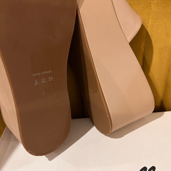 Genuine Leather Platform Slides - Picture 3 of 3